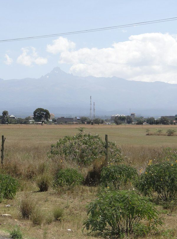 Mount Kenya seen from the Mweiga to Naro Moru road