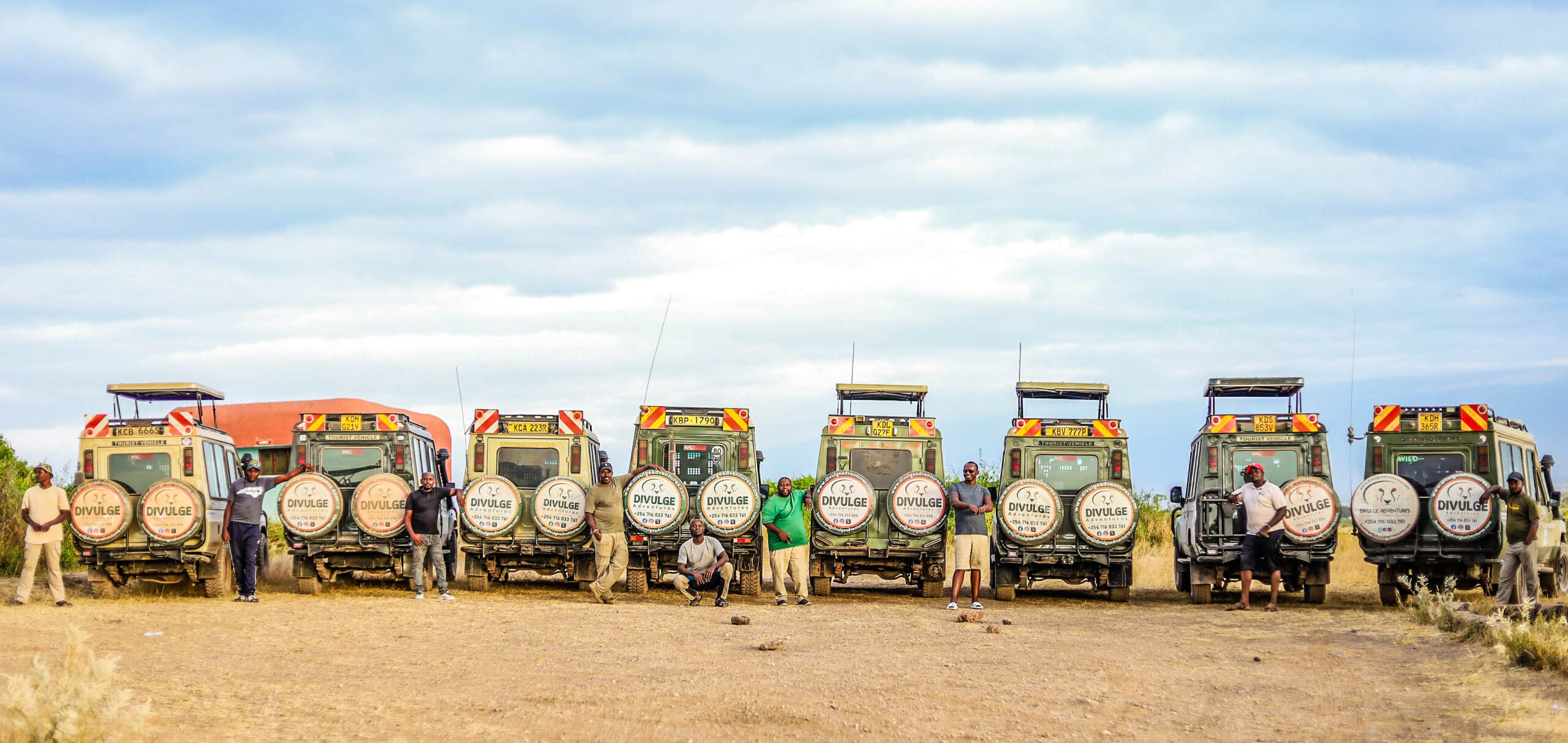 Divulge Adventures safari vehicles ready for a Kenya game drive