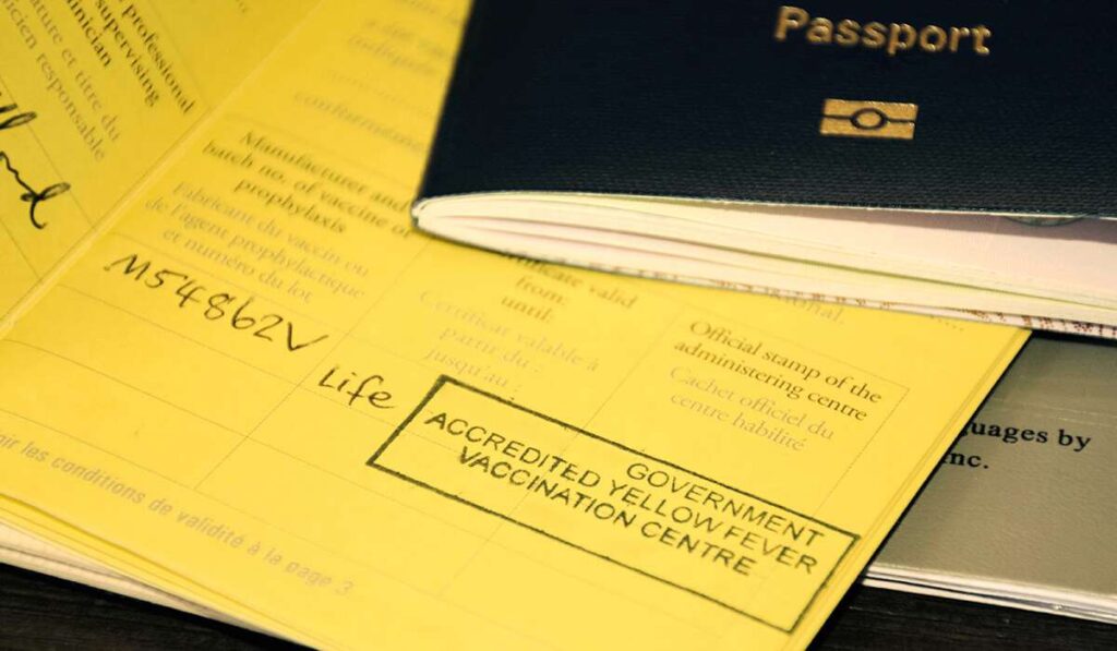 yellow fever requirements Kenya and Tanzania