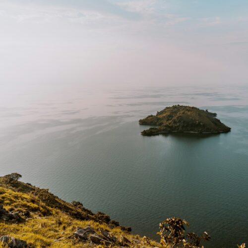 Island on Lake Kivu, Rwanda